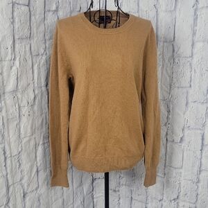 STATE CASHMERE Women's Beige‎ Crew Neck Pullover Sweater Medium